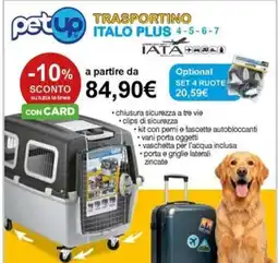 L´Isola dei Tesori Pet up trasportino italo plus offerta