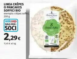 Ipercoop Linea crêpes o pancakes soffici bio offerta