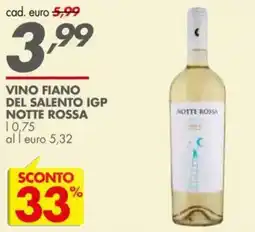 Italmark Vino fiano del salento igp notte rossa offerta