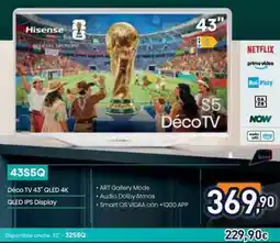 Unieuro Hisense 43S5Q deco tv 43" qled 4k offerta