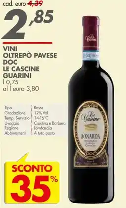 Italmark Vini oltrepò pavese doc le cascine guarini offerta