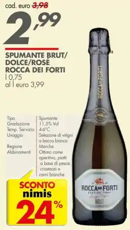 Italmark Spumante brut/ dolce/rosé rocca dei forti offerta
