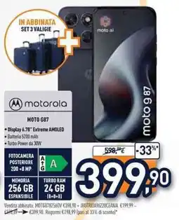 Unieuro Motorola moto G87 offerta