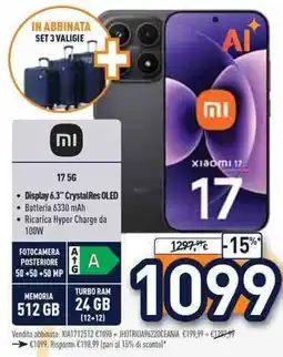 Unieuro Xiaomi 17 5G offerta