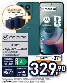 Unieuro Motorola moto G77 offerta