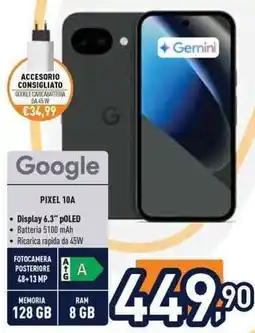 Unieuro Google pixel 10A offerta