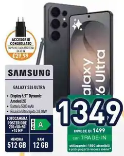 Unieuro Samsung galaxy S26 ultra offerta