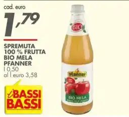 Italmark Spremuta 100% frutta bio mela pfanner offerta