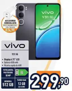 Unieuro Vivo Y31 5G offerta