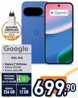 Unieuro Google pixel 10 5G offerta