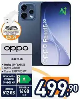 Unieuro Oppo reno 15 5G offerta