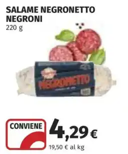 Ipercoop Salame negronetto Negroni offerta