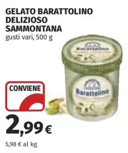 Ipercoop Gelato barattolino delizioso Sammontana offerta