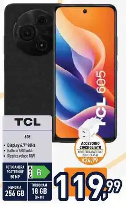 Unieuro Tcl 605 offerta