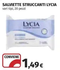 Ipercoop Salviette struccanti Lycia offerta