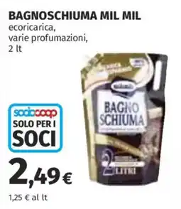 Ipercoop Bagnoschiuma Mil Mil offerta