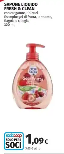 Ipercoop Sapone liquido Fresh & Clean offerta