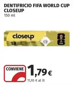 Ipercoop Dentifricio fifa world cup Closeup offerta