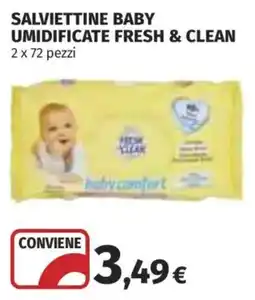 Ipercoop Salviettine baby umidificate Fresh & Clean offerta