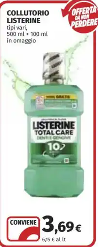 Ipercoop Collutorio Listerine offerta