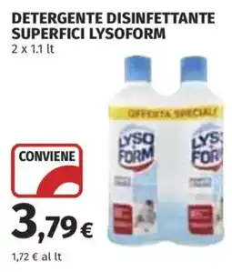 Ipercoop Detergente disinfettante superfici Lysoform offerta