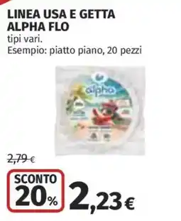 Ipercoop Linea usa e getta alpha flo offerta