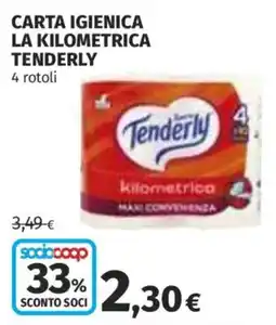 Ipercoop Carta igienica la kilometrica Tenderly offerta