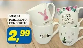 Mug in porcellana con scritte