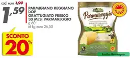 Italmark Parmigiano reggiano dop grattugiato fresco 30 mesi parmareggio offerta
