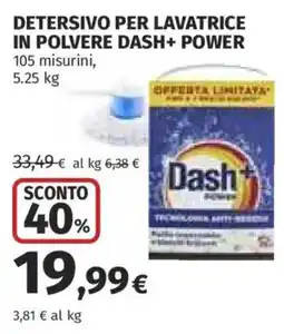 Ipercoop Detersivo per lavatrice in polvere dash+ power offerta