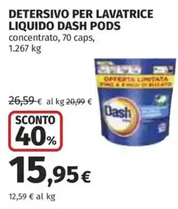 Ipercoop Detersivo per lavatrice liquido dash pods offerta
