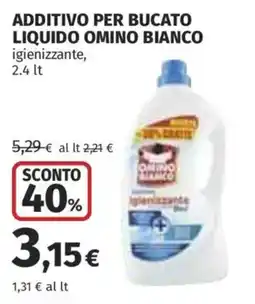 Ipercoop Additivo per bucato liquido Omino Bianco offerta