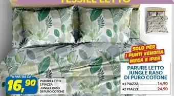 Risparmio Casa Parure letto 1 piazza jungle raso di puro cotone offerta