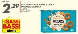 Italmark Biscotti senza latte e uova privolat misura offerta