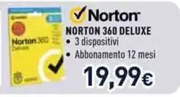 Unieuro Norton 360 deluxe offerta