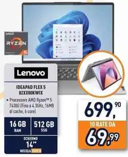 Unieuro Lenovo ideapad flex 5 82XX0OKWIX offerta