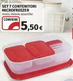 Ipercoop Set 7 contenitori microfreezer offerta