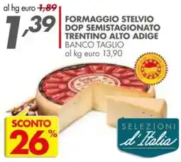 Italmark Formaggio stelvio dop semistagionato trentino alto adige offerta