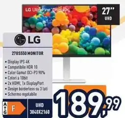 Unieuro Lg 27US550 Monitor offerta