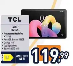 Unieuro Tcl tablet 10L gen4 offerta