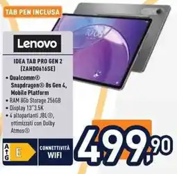 Unieuro Lenovo idea tab pro gen 2 (ZAHD0616SE) offerta