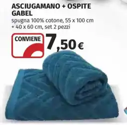 Ipercoop Asciugamano + ospite Gabel offerta