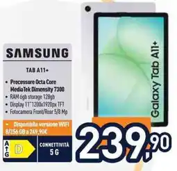 Unieuro Samsung tab A11+ offerta