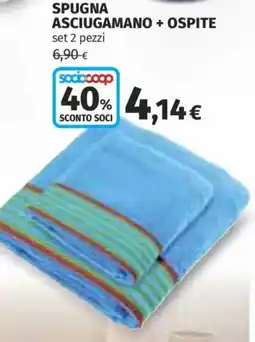 Ipercoop Spugna asciugamano + ospite offerta