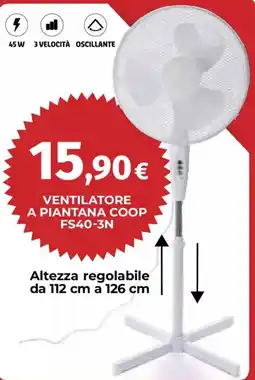 Ipercoop Ventilatore a piantana Coop FS40-3N offerta