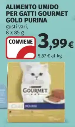 Ipercoop Alimento umido per gatti gourmet gold Purina offerta