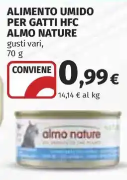 Ipercoop Alimento umido per gatti hfc Almo Nature offerta