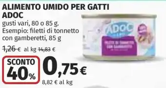 Ipercoop Alimento umido per gatti Adoc offerta
