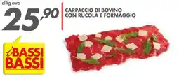 Italmark Carpaccio di bovino con rucola e formaggio offerta