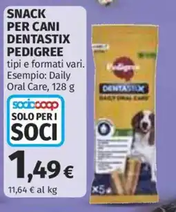 Ipercoop Snack per cani dentastix Pedigree offerta